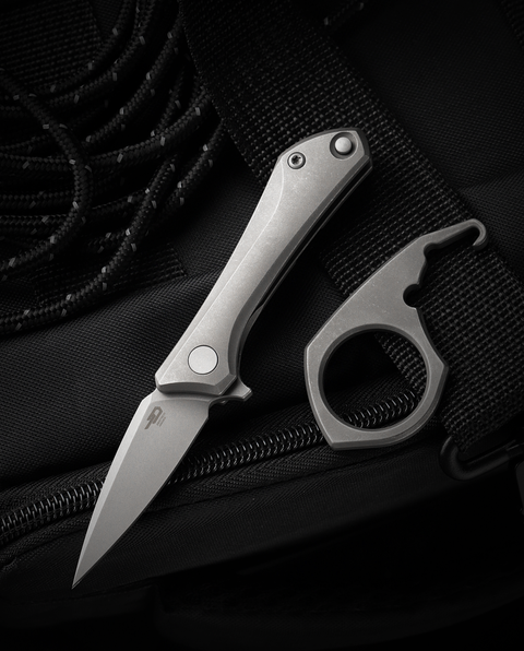 BESTECH DUCI BT2605D  Flamed Titanium Handle: 1.97