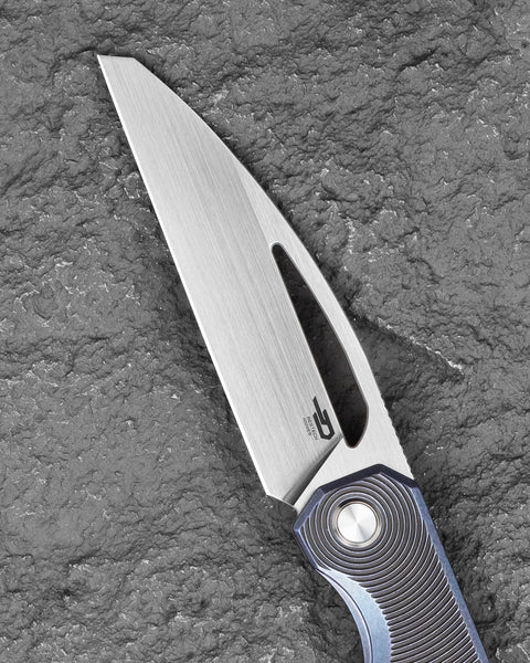 BESTECH TAIPAN BT2503D Titanium Handle: 3.73" Hollow Grinds MC Blade Frame Lock