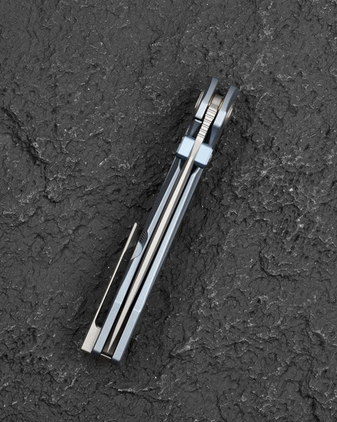 BESTECH WET NELLIE BT2505A Titanium Handle: 3.53" MC Blade Button Frame Lock