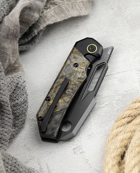 BESTECH NYRRDREKI BT2607B Titanium with G10 Inlays Handle: 3.08