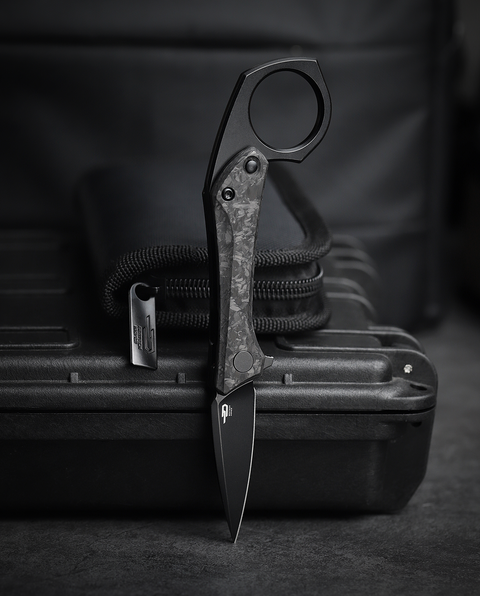 BESTECH DUCI BT2605D  Flamed Titanium Handle: 1.97