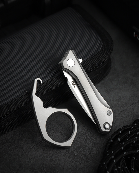 BESTECH DUCI BT2605D  Flamed Titanium Handle: 1.97