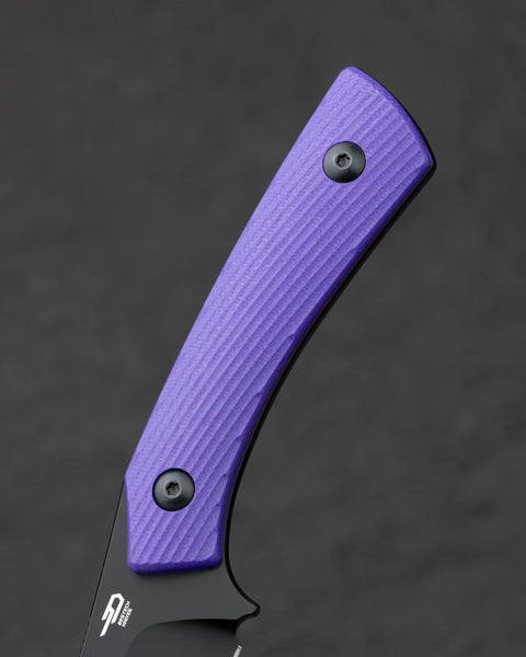 BESTECH STEP BFK06C 3.193'' D2 Blade Purple G10 Handle with Kydex Sheath