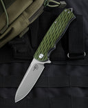 BESTECH GRAMPUS BG02B Green G10 Handle 3.47