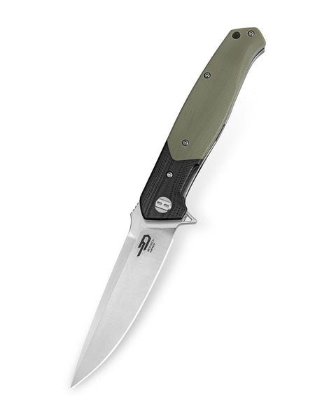 BESTECH SWORDFISH BG03B Black and Beige G10  Handle 3.94" D2 Blade