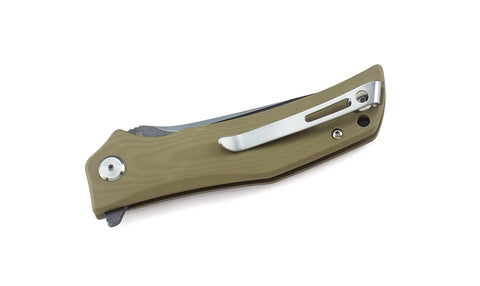 BESTECH SCIMITAR BG05C-2 Beige G10 Handle 3.5" D2 Blade