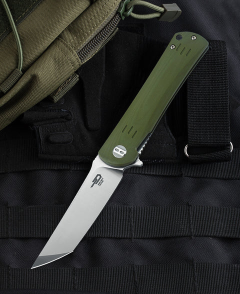 BESTECH KENDO BG06B-1 Army Green G10 Handle 3.5" D2 Blade