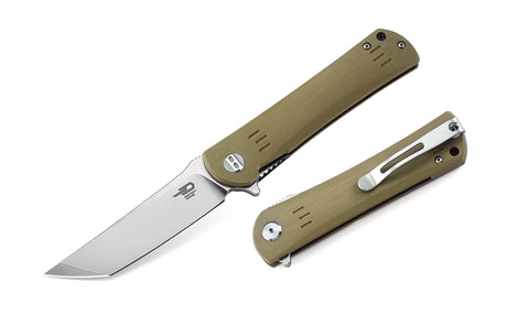 BESTECH KENDO BG06C-1 Beige G10 Handle 3.5" D2 Blade