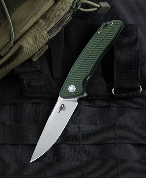 BESTECH SPIKE GRN Handle: 3.54" 12C27 Blade BG09B-2