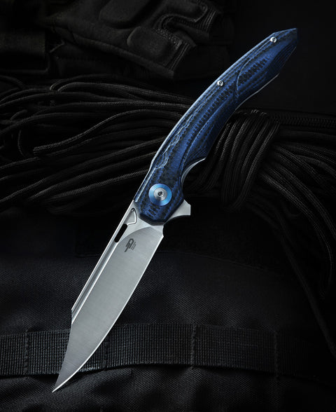 BESTECH FANGA BG18E Interlayer with Carbon Fiber and G10 Handle 4.25" D2 Blade