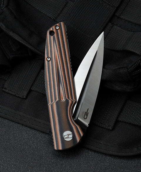 BESTECH FIN G10 Handle: 3.67" 14C28N Blade BG34C-2