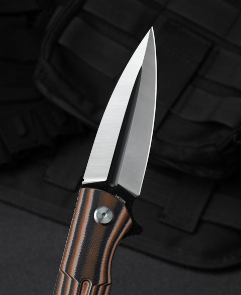 BESTECH FIN G10 Handle: 3.67" 14C28N Blade BG34C-2