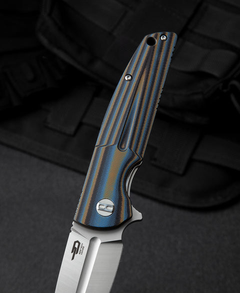 BESTECH FIN G10 Handle: 3.67" 14C28N Blade BG34D-1