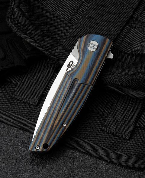BESTECH FIN G10 Handle: 3.67" 14C28N Blade BG34D-1