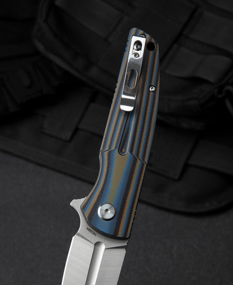 BESTECH FIN G10 Handle: 3.67" 14C28N Blade BG34D-1