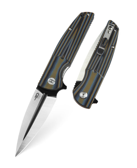 BESTECH FIN G10 Handle: 3.67" 14C28N Blade BG34D-2