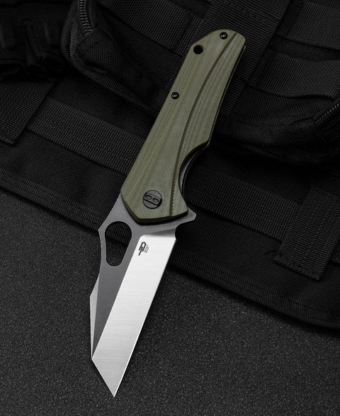 BESTECH OPERATOR Green G10 Handle: 3.47" D2 Blade BG36C