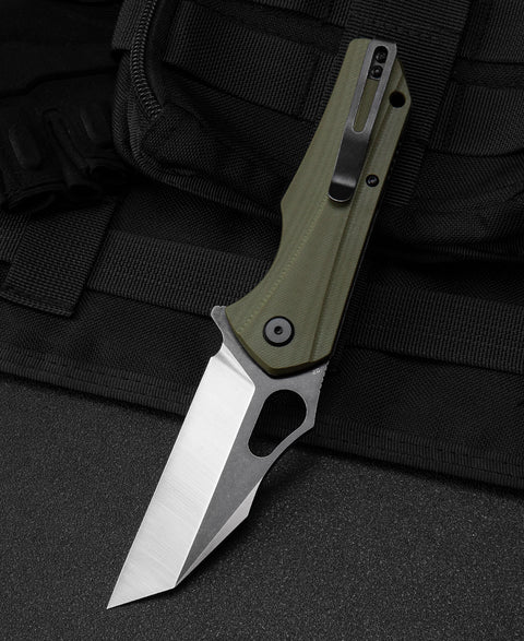 BESTECH OPERATOR Green G10 Handle: 3.47" D2 Blade BG36C