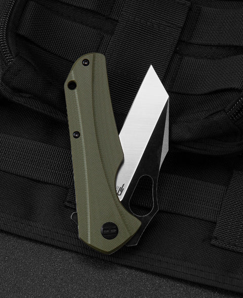 BESTECH OPERATOR Green G10 Handle: 3.47" D2 Blade BG36C