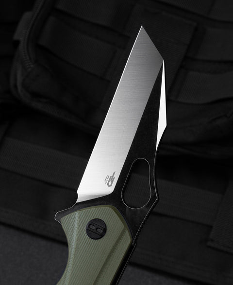 BESTECH OPERATOR Green G10 Handle: 3.47" D2 Blade BG36C