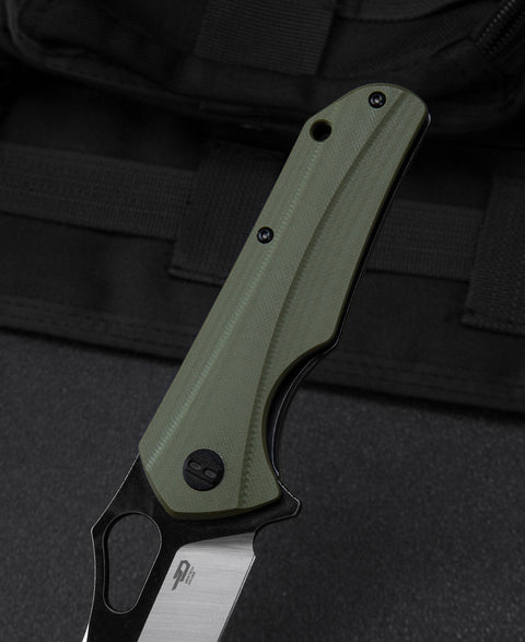 BESTECH OPERATOR Green G10 Handle: 3.47" D2 Blade BG36C