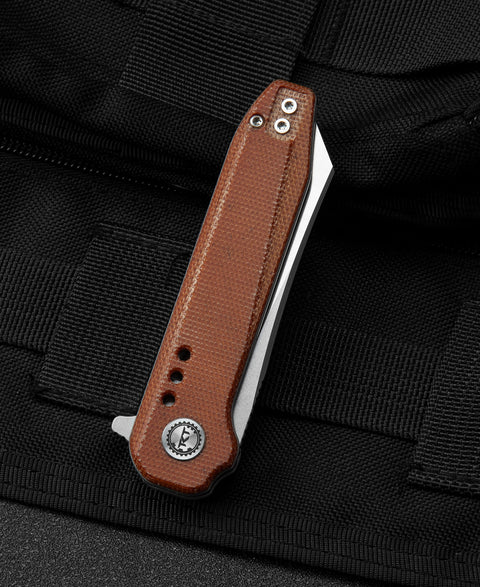BESTECH SYNTAX Natural micarta Handle: 2.84" 14C28N Blade BG40E