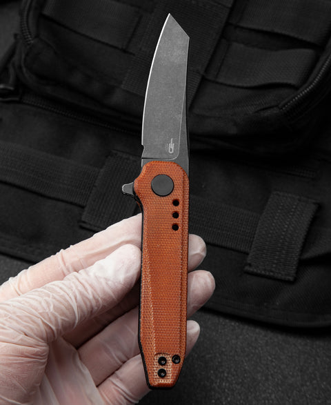 BESTECH SYNTAX Natural micarta Handle: 2.84" 14C28N Blade BG40F