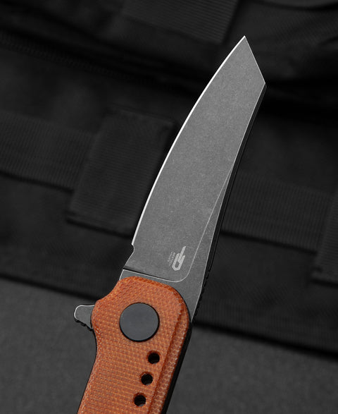 BESTECH SYNTAX Natural micarta Handle: 2.84" 14C28N Blade BG40F