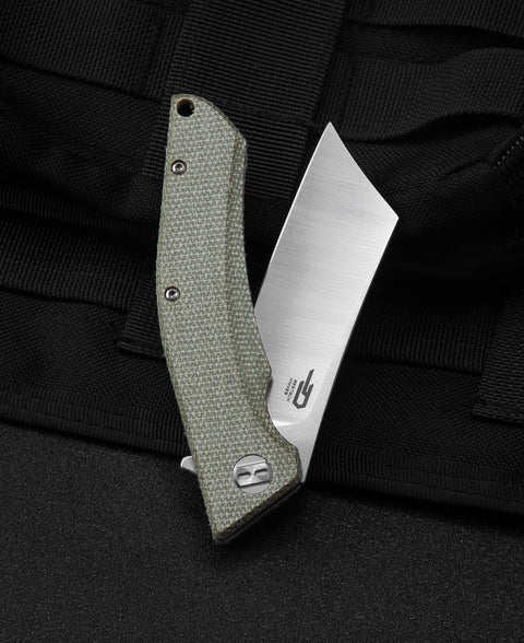 BESTECH CUBIS Micarta Handle: 3.15" D2 Blade BG42B