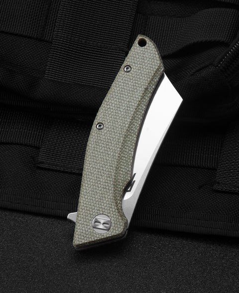 BESTECH CUBIS Micarta Handle: 3.15" D2 Blade BG42B