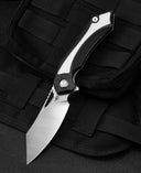 BESTECH KASTA Black and white G10 Handle: 3.47