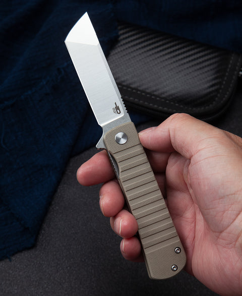 BESTECH TITAN Beige G10 Handle: 2.96" D2 Blade BG49A-2