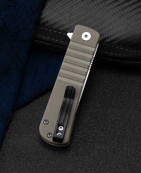 BESTECH TITAN Beige G10 Handle: 2.96" D2 Blade BG49A-2