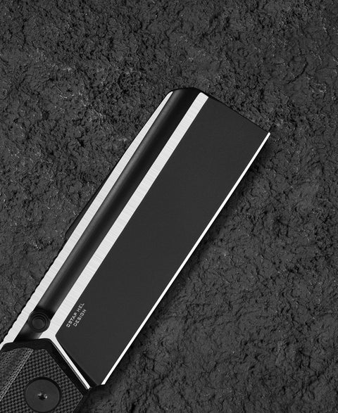 BESTECH TARDIS G10 Handle: 3.15" Black PVD+Satin D2 Blade Liner Lock BG54A
