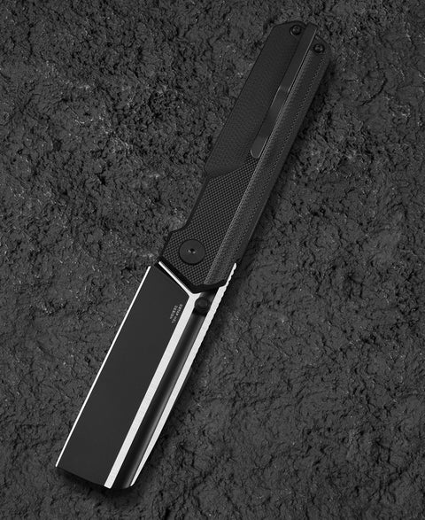 BESTECH TARDIS G10 Handle: 3.15" Black PVD+Satin D2 Blade Liner Lock BG54A
