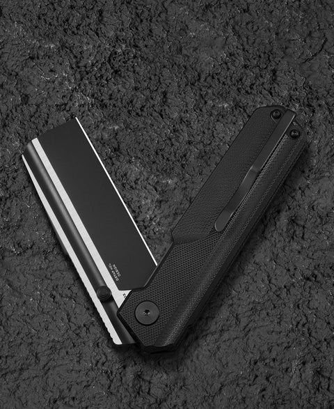 BESTECH TARDIS G10 Handle: 3.15" Black PVD+Satin D2 Blade Liner Lock BG54A