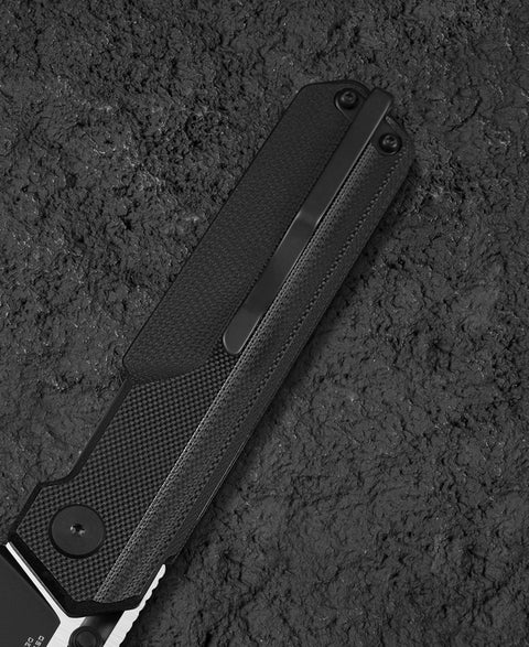 BESTECH TARDIS G10 Handle: 3.15" Black PVD+Satin D2 Blade Liner Lock BG54A