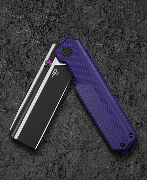 BESTECH TARDIS G10 Handle: 3.15" Black PVD+Satin D2 Blade Liner Lock BG54B