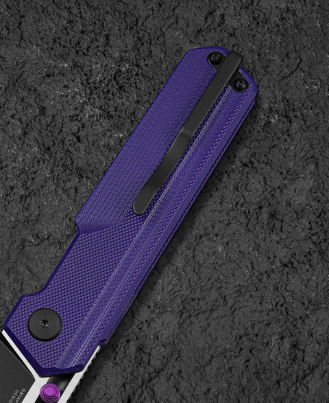 BESTECH TARDIS G10 Handle: 3.15" Black PVD+Satin D2 Blade Liner Lock BG54B