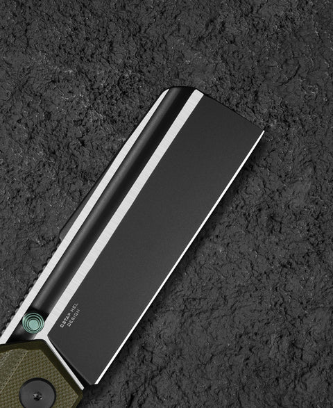 BESTECH TARDIS G10 Handle: 3.15" Black PVD+Satin D2 Blade Liner Lock BG54C