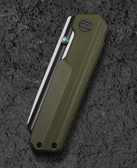 BESTECH TARDIS G10 Handle: 3.15" Black PVD+Satin D2 Blade Liner Lock BG54C