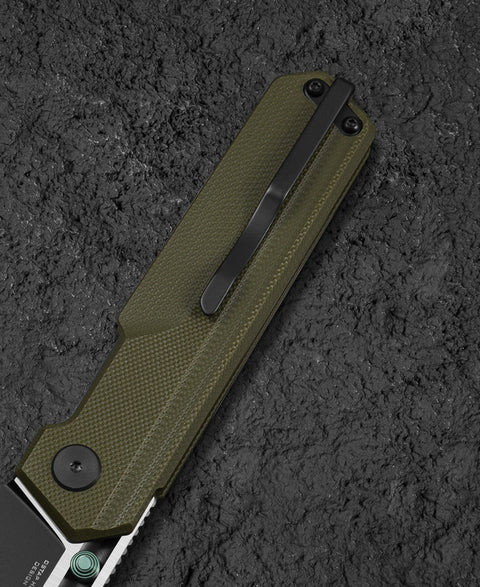 BESTECH TARDIS G10 Handle: 3.15" Black PVD+Satin D2 Blade Liner Lock BG54C