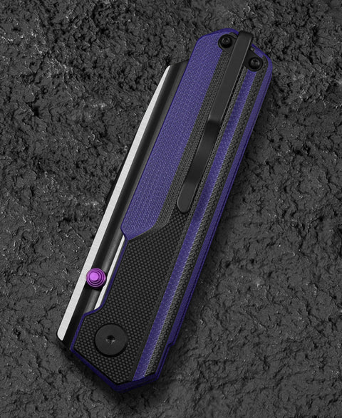 BESTECH TARDIS G10 Handle: 3.15" Black PVD+Satin D2 Blade Liner Lock BG54D