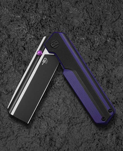 BESTECH TARDIS G10 Handle: 3.15" Black PVD+Satin D2 Blade Liner Lock BG54D