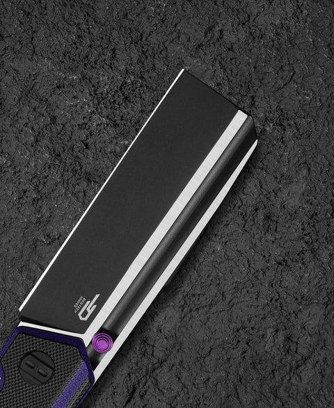 BESTECH TARDIS G10 Handle: 3.15" Black PVD+Satin D2 Blade Liner Lock BG54D