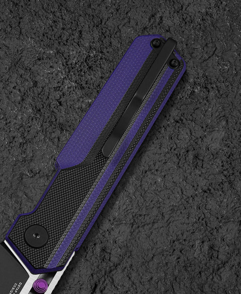 BESTECH TARDIS G10 Handle: 3.15" Black PVD+Satin D2 Blade Liner Lock BG54D