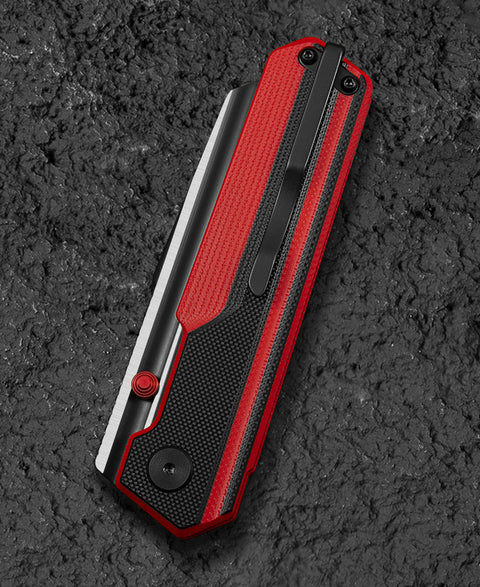 BESTECH TARDIS G10 Handle: 3.15" Black PVD+Satin D2 Blade Liner Lock BG54E