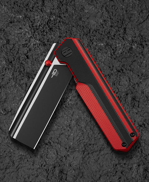 BESTECH TARDIS G10 Handle: 3.15" Black PVD+Satin D2 Blade Liner Lock BG54E