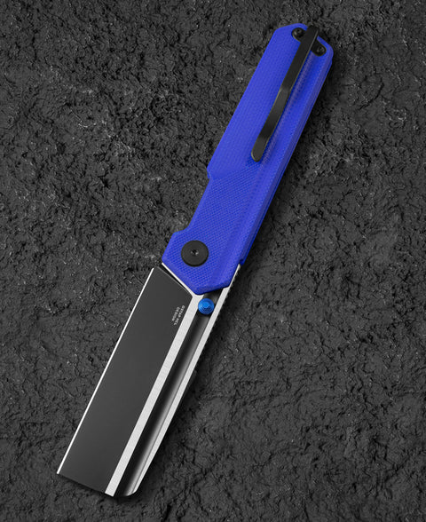 BESTECH TARDIS G10 Handle: 3.15" Black PVD+Satin D2 Blade Liner Lock BG54G