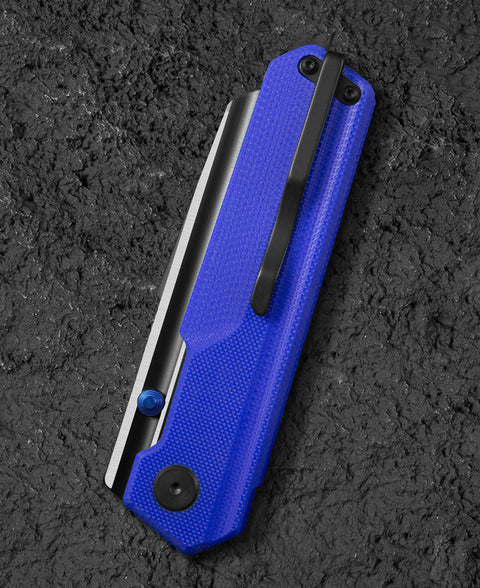 BESTECH TARDIS G10 Handle: 3.15" Black PVD+Satin D2 Blade Liner Lock BG54G